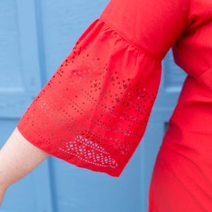 Lauren Ralph Lauren Dresses - Red Ralph Lauren Dress with Bell Sleeves Lauren Ralph Lauren Dresses - Red Ralph Lauren Dress with Bell Sleeves
